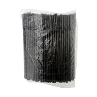 Трубочки для коктейлей 210 мм, d5 мм, черн., пласт. с гофроизгибом, 250 шт/упак 60 упак/кор РОССИЯ 115001