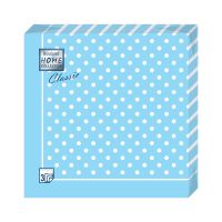 Салфетки Bouquet Голубая скатерть в горошек, 33х33, 20 штук в упаковке