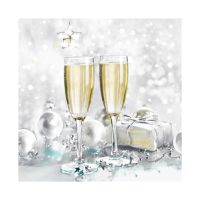 Салфетки 330х330 мм 3-сл., диз. "Брызги шампанского", разноцв., бум., 20 шт/упак "Bouquet" 12 упак/кор РОССИЯ 25109