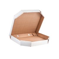 Коробка для пиццы 340х340х40мм, белая, микрогофрокартон ТРАПЕЦИЯ профиль Е