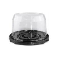 Упаковка для торта [крышка] d198хh114[d164хh105] мм, прозр., ПЭТ, 200 шт/кор "Протэк" РОССИЯ ПР-Т-163К