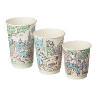 Бумажный стакан 250 мл двухслойный, с рисунком "Настроение"