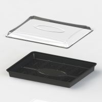 Контейнер для суши 1-секц. 306х216х43 мм, без крышки, черн., ПС, 200 шт/кор "Kado-Prim" 200 шт/упак РОССИЯ КД-004 Д