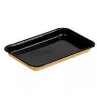 Лоток пищевой 220х140х20 мм, крафт-черн., карт., 600 шт/кор "OSQ" Eco Platter BE 600 шт/упак РОССИЯ PLATTER 400 BE (600)