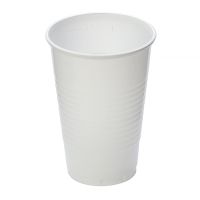 Стакан одноразовый 200 мл для холодных и горячих напитков, белый, ПП