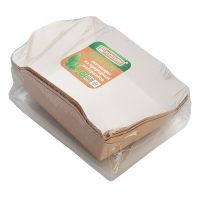 Коробка (Салатник) 500 мл, 165х120х45мм, с прозрачной крышкой, крафт