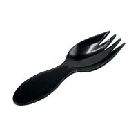 Вилка-ложка одноразовая 80 мм, черн., ПС, 4500 шт/кор "Протэк" РОССИЯ