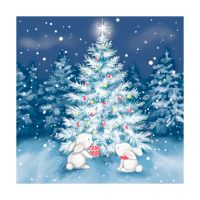 Салфетки 330х330 мм 3-сл., диз. "В новогоднюю ночь", разноцв., бум., 20 шт/упак "Bouquet" 12 упак/кор РОССИЯ 57437