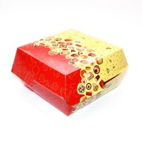 Коробка для бургера, 120х120х70 мм, с печатью, Рог изобилия