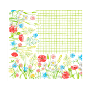 Салфетки 330х330 мм 2-сл., диз. "Скатерть с полевыми цветами", разноцв., бум., 20 шт/упак "Bouquet" 12 упак/кор РОССИЯ 57898