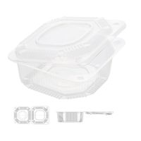 Упаковка квадратн., внеш. 130х130х(46,5+13,0)мм, внутр. 110х110х50мм, с крышкой, прозрачн., ПЭТ