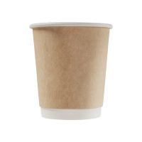 Бумажный стакан  для холодного и горячего, 300 мл, двухслойный, цвет коричневый.