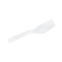 Вилка пластиковая, 120мм, белая, ПС