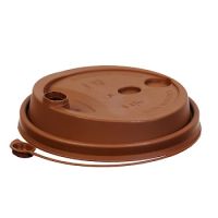 Крышка для стакана d90 мм с пробивным слотом и заглушкой, коричн., ПП, 50 шт/упак 1 000 шт/кор РОССИЯ 3001М/Коричн.