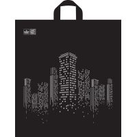 Пакет 400х440 мм, 43 мкм с петлев. ручками, диз. "Биг сити", ПНД, 50 шт/упак "Тикопластик" 300 шт/кор РОССИЯ н00095181