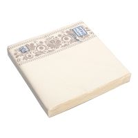 Салфетки 330х330 мм 3-сл., диз. "Капучино", бело-беж., бум., 20 шт/упак "Bouquet" 12 упак/кор РОССИЯ 42839