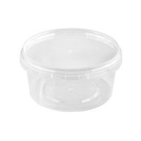 Контейнер для пресервов 500 мл, d122хh70 мм, форма "Банка", контр.замок, крышка в компл., прозр., ПП, 225 шт/кор "Aerosnab" 225 шт/упак РОССИЯ 1215КП