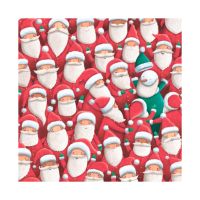 Салфетки 330х330 мм 3-сл., диз. "Веселые деды морозы", разноцв., бум., 20 шт/упак "Bouquet" 12 упак/кор РОССИЯ 25205