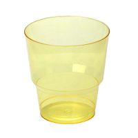 Стакан одноразовый 200 мл, диз. "Кристалл", желт., ПС, 50 шт/упак 1 000 шт/кор РОССИЯ 1004Ж