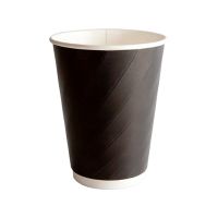Бумажный стакан 300 мл двухслойный, D – 90 мм, картон, цвет черный