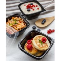 Контейнер 500 мл 1-секц. 126х126х60 мм, без крышки, черн., ПП, 50 шт/упак "ПолиЭр" 500 шт/кор РОССИЯ К-1212-500 черн ПП