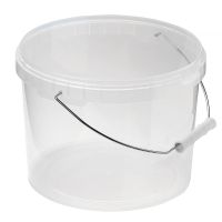 Ведро пищевое 5500 мл, d230хh155 мм, с ручкой, без крышки, прозр., ПП, 25 шт/кор "Альянсупак" 25 шт/упак РОССИЯ ДВ-5,5/230 ОС