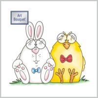 Салфетки 200х200 мм 2-сл., диз. "Сладкая парочка", разноцв.,бум., 30 шт/упак "Bouquet" 26 упак/кор РОССИЯ 57643