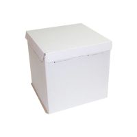 Коробка для торта 320х320х350 мм Эконом, без окна, крышка в компл., без руч., бел., карт., 10 шт/кор "Forgenika" EB-350 10 шт/упак РОССИЯ EB 350 (320х320) белый
