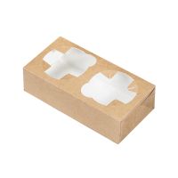 Держатель для стаканов 2 яч. 90х180х50 мм, крафт-бел., карт., 300 шт/кор "OSQ" CupHolder double РОССИЯ OSQ CupHolder double