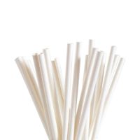 Трубочки для коктейлей 195 мм, d6 мм, бел., бум. прямые, 250 шт/упак 10 упак/кор РОССИЯ