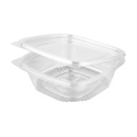 Контейнер 500 мл 1-секц. 142х137х64,3 мм, неразъем.крышка, прозр., ПЭТ, 75 шт/упак "ПолиЭр" 300 шт/кор РОССИЯ СпК-135-500
