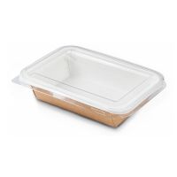 Контейнер (салатник) под запайку 1000 мл, крафт картон, 180х130х42 мм