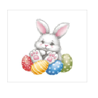 Салфетки 200х200 мм 2-сл., диз. "Веселый кролик", разноцв., бум., 30 шт/упак "Bouquet" 26 упак/кор РОССИЯ 25278