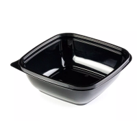 Контейнер 375 мл 1-секц. 126х126х50 мм, без крышки, черн., ПЭТ, 50 шт/упак "ЮПласт" 300 шт/кор РОССИЯ ЮПК-1212-375 черн/ЮУПМ6072