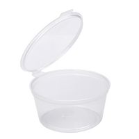 Соусник 50 мл, d62хh32 мм, неразъем. крышка, прозр., ПП, 80 шт/упак "Перинт" 1 040 шт/кор РОССИЯ конт. соусн. 50 (гн. 37-52)