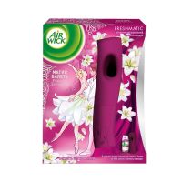 Диспенсер для освежителя воздуха, Нежность шелка и лилии, сменный аэрозоль в компл., бордо., ПП, 250 мл "Airwick" Freshmatic 4 шт/кор РОССИЯ 3145225