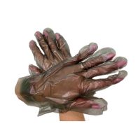 Перчатки одноразовые, размер L, 12 мкм, черн., ПЭ, 50 пар/упак 100 упак/кор РОССИЯ КС10086