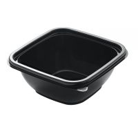 Контейнер 375 мл 1-секц. 124,5х124,5х50,7 мм, без крышки, черн., ПЭТ, 50 шт/упак "Upax-Unity" 1 000 шт/кор РОССИЯ С-12/12-375 черн