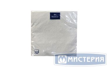 Салфетки 330х330 мм 3-сл., диз. "Серебро Барокко", сереб., бум., 16 шт/упак "Bouquet" 12 упак/кор РОССИЯ 37545