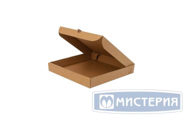 Коробка для пиццы 360х360х40мм, бурая,картон B