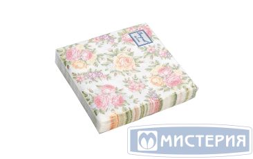 Салфетки 240х240 мм 3-сл., диз. "Поле роз", разноцв., бум., 25 шт/упак "Bouquet" 15 упак/кор РОССИЯ 37098