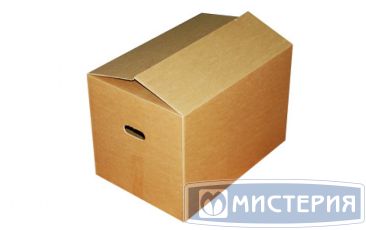 Гофрокороб 515х350х350 мм, проруб.ручки, крафт, гофрокарт. Т22, 25 шт/кор 25 шт/упак РОССИЯ Г05218