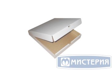 Коробка для пиццы, 420х420х40мм, белая, микрогофрокартон E
