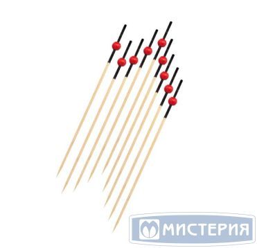 Пика 70 мм, диз. "Красная жемчужина", красн., бамбук, 25 шт/упак 50 упак/кор КИТАЙ