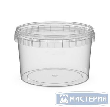 Контейнер для пресервов 650 мл, d132хh82,5 мм, форма "Банка", контр.замок, без крышки, прозр., ПП, 200 шт/кор "Перинт" 200 шт/упак РОССИЯ 650/132/К