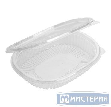 Контейнер 250 мл, овальный, 159х130х30мм, ЭКОНОМ, прозрачный