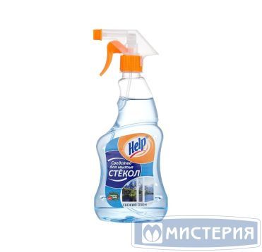 Средство для мытья стекол и зеркал "Help" Свежий озон, триггер, 750 мл 12 шт/кор РОССИЯ 1-0339