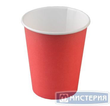 Стакан для холодного и горячего, 0.25л, красный, картон