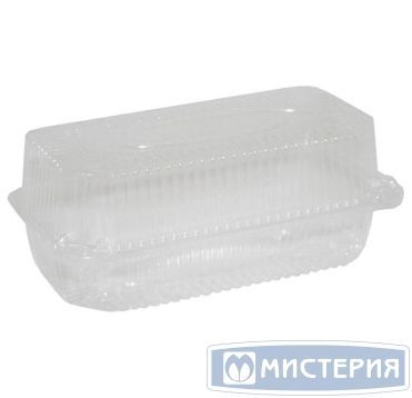 Упаковка для кондит. изделий 2000 мл, 1-секц. 230х130х91[218х112х82] мм, неразъем.крышка, прозр., ОПС, 280 шт/кор "Комус" 280 шт/упак РОССИЯ РК-35 (М) (ТТ)