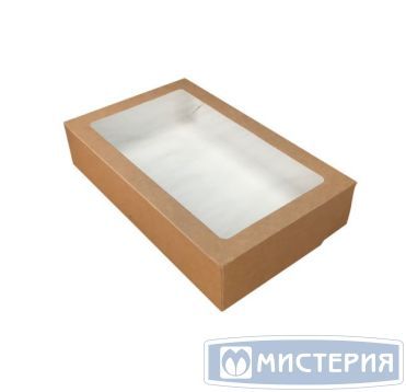 Контейнер 1000 мл, 200х120х40 мм, с окном, неразъем.крышка, крафт-бел., карт., 25 шт/упак "OSQ" TaBox Pro 225 шт/кор РОССИЯ OSQ TABOX PRO 1000